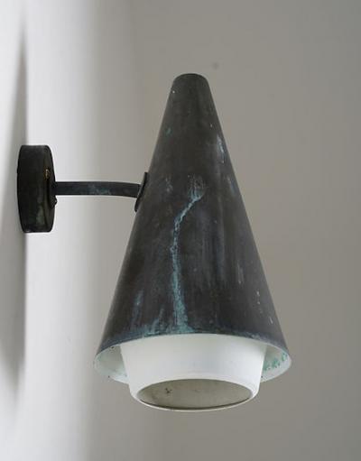 Hans Agne Jakobsson Swedish Outdoor Wall Lamps in Copper by Hans Agne Jakobsson