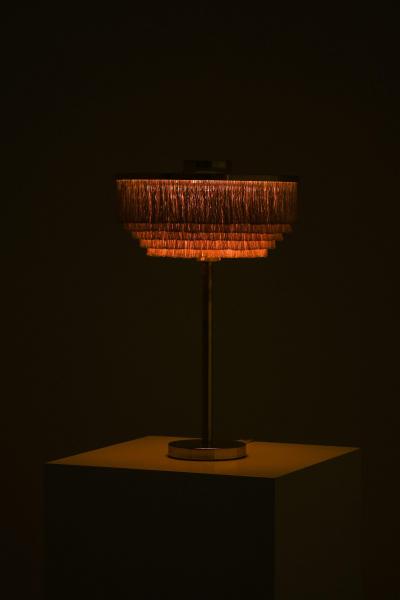 Hans Agne Jakobsson Table Lamp in Brass and Silk Fringes by Hans Agne Jakobsson 1950s