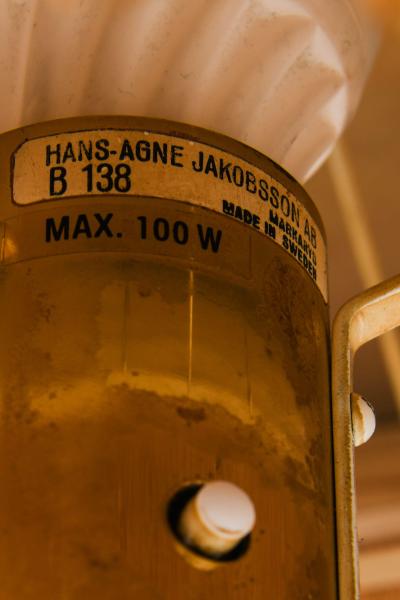 Hans Agne Jakobsson Table Lamp in Brass and Silk Fringes by Hans Agne Jakobsson 1950s