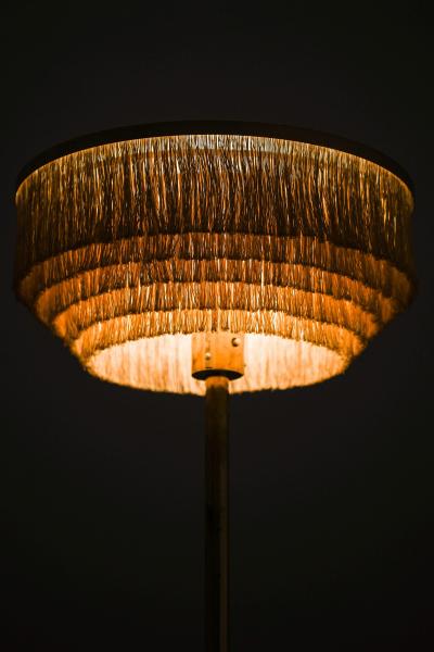 Hans Agne Jakobsson Table Lamp in Brass and Silk Fringes by Hans Agne Jakobsson 1950s