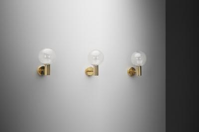 Hans Agne Jakobsson Three Hans Agne Jakobsson Model V 149 Wall Lamps for AB Markaryd Sweden 1960s
