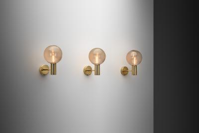 Hans Agne Jakobsson Three Hans Agne Jakobsson Model V 149 Wall Lamps for AB Markaryd Sweden 1960s
