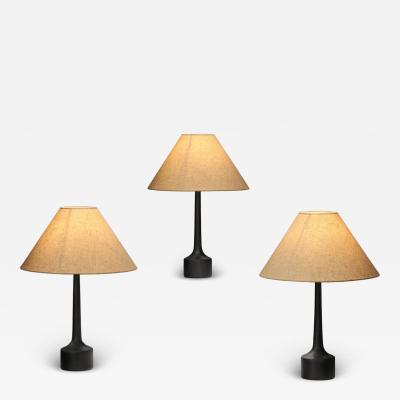 Hans Agne Jakobsson Three Hans Agne Jakobsson Table Lamps for Markaryd Sweden Mid 20th Century