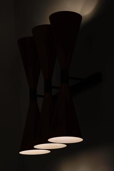 Hans Agne Jakobsson Wall Lamp in Copper and Painted Metal by Hans Agne Jakobsson 1950s