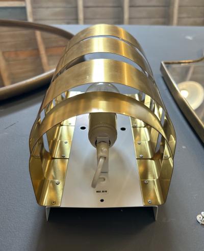 Hans Agnes Jokobsson 1960s Hans Agne Jakobsson Tiered Brass Wall Sconces