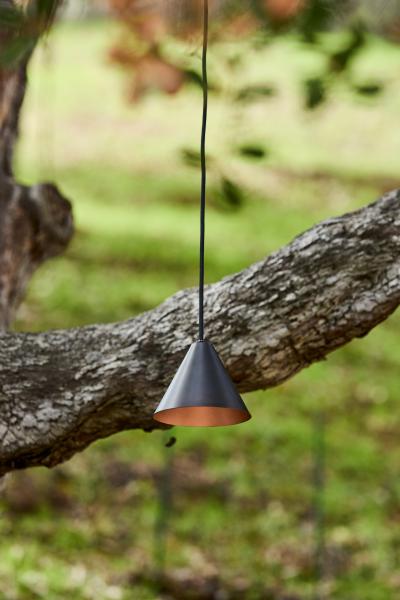 Hans Agnes Jokobsson Hans Agne Jakobsson Dark Brown Patinated Mini Tratten Outdoor Pendant