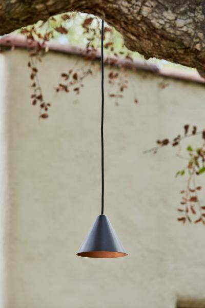 Hans Agnes Jokobsson Hans Agne Jakobsson Dark Brown Patinated Mini Tratten Outdoor Pendant