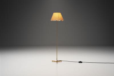Hans Agnes Jokobsson Hans Agne Jakobsson Model G93 Brass Floor Lamp Sweden 1950s