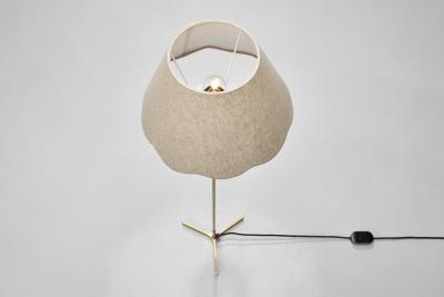 Hans Agnes Jokobsson Hans Agne Jakobsson Model G93 Brass Floor Lamp Sweden 1950s