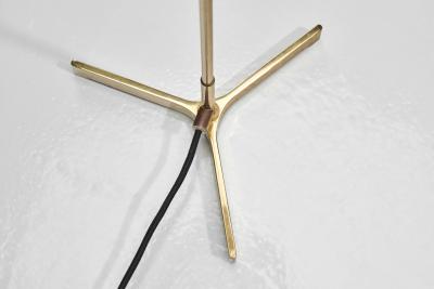 Hans Agnes Jokobsson Hans Agne Jakobsson Model G93 Brass Floor Lamp Sweden 1950s
