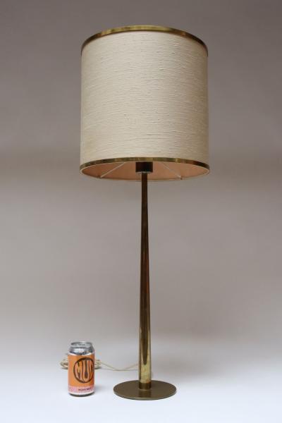 Hans Agnes Jokobsson Tall Swedish Modern Brass Table Lamp Model B66 by Hans Agne Jakobsson