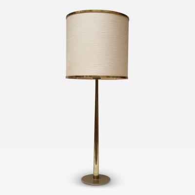 Hans Agnes Jokobsson Tall Swedish Modern Brass Table Lamp Model B66 by Hans Agne Jakobsson