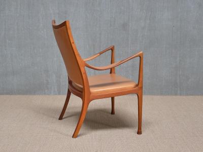 Hans Asplund Exceptional Hans Asplund Armchair Walnut and Leather Nordiska Kompaniet 1955
