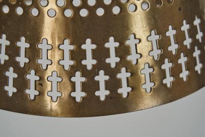 Hans Bergstr m Brass Wall Light by Hans Bergstr m Attr for Atelje Lyktan Sweden ca 1950s