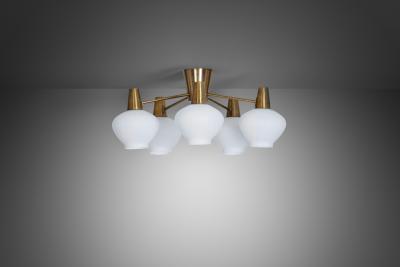 Hans Bergstr m Ceiling Lamp by Hans Bergstr m for Asea Sweden Mid 20th century