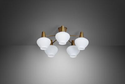 Hans Bergstr m Ceiling Lamp by Hans Bergstr m for Asea Sweden Mid 20th century