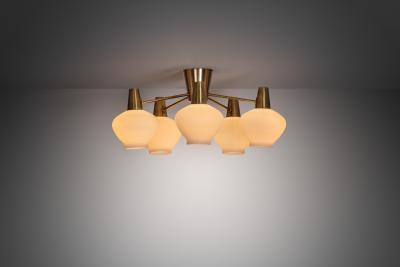 Hans Bergstr m Ceiling Lamp by Hans Bergstr m for Asea Sweden Mid 20th century