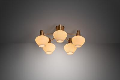 Hans Bergstr m Ceiling Lamp by Hans Bergstr m for Asea Sweden Mid 20th century