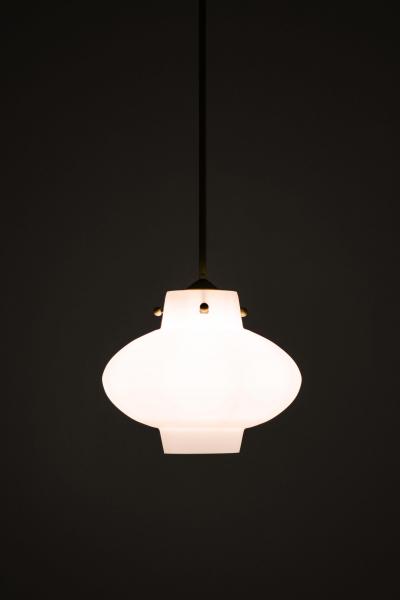 Hans Bergstr m Ceiling Lamp in Brass by Hans Bergstr m 1950s