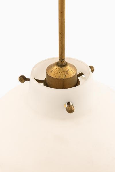 Hans Bergstr m Ceiling Lamp in Brass by Hans Bergstr m 1950s