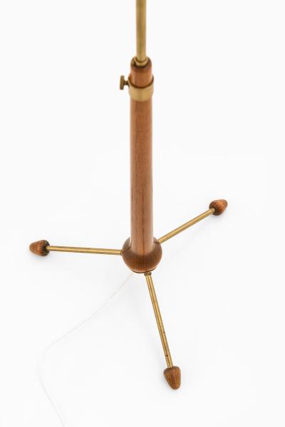 Hans Bergstr m Floor Lamp in Brass and Metal by Hans Bergstr m 1940s