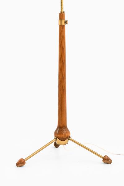 Hans Bergstr m Floor Lamp in Brass and Metal by Hans Bergstr m 1940s