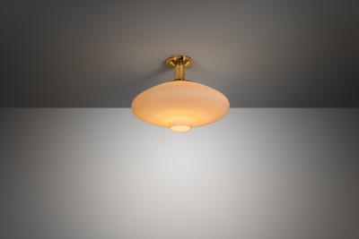 Hans Bergstr m Hans Bergstr m Brass Ceiling Lamp for Atelj Lyktan Sweden Mid 20th Century
