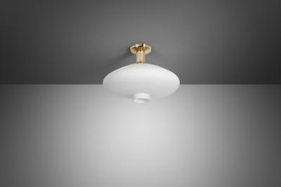 Hans Bergstr m Hans Bergstr m Brass Ceiling Lamp for Atelj Lyktan Sweden Mid 20th Century