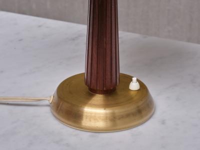 Hans Bergstr m Hans Bergstr m Table Lamp Model E1149 Brass and Elm ASEA Sweden 1940s
