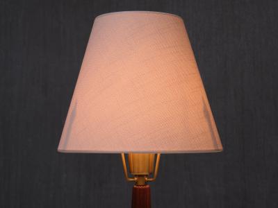 Hans Bergstr m Hans Bergstr m Table Lamp Model E1149 Brass and Elm ASEA Sweden 1940s