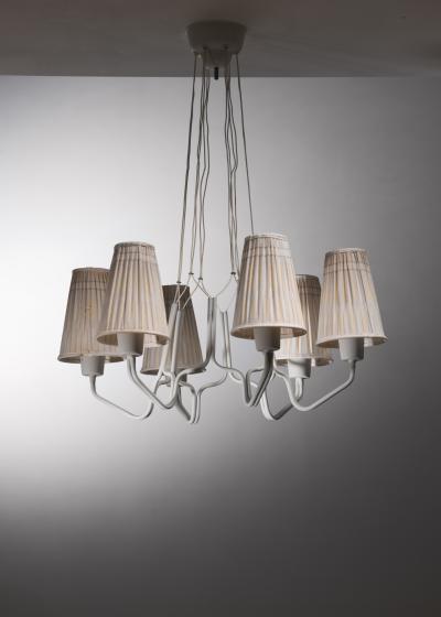 Hans Bergstr m Hans Bergstr m metal chandelier with six arms