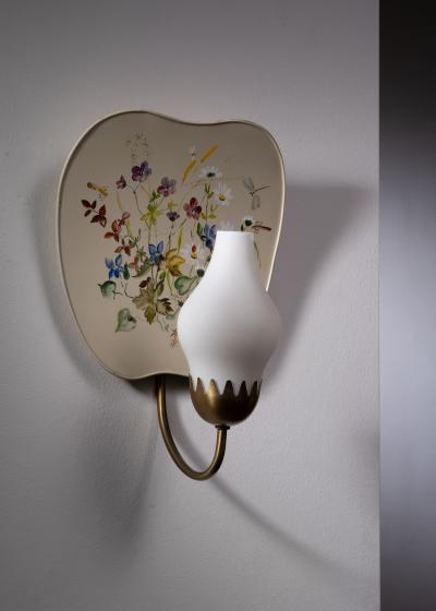 Hans Bergstr m Hans Bergstrom and Greta Digman one of a pair of wall lamps