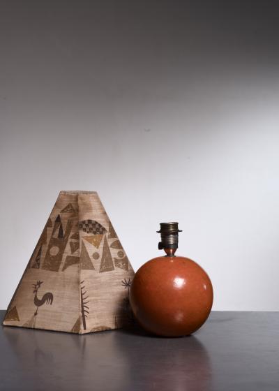 Hans Bergstr m Hans Bergstrom ceramic table lamp
