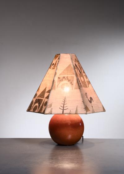 Hans Bergstr m Hans Bergstrom ceramic table lamp