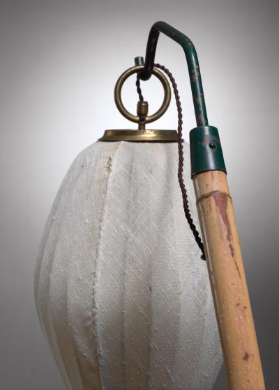 Hans Bergstr m Hans Bergstrom curved bamboo floor lamp