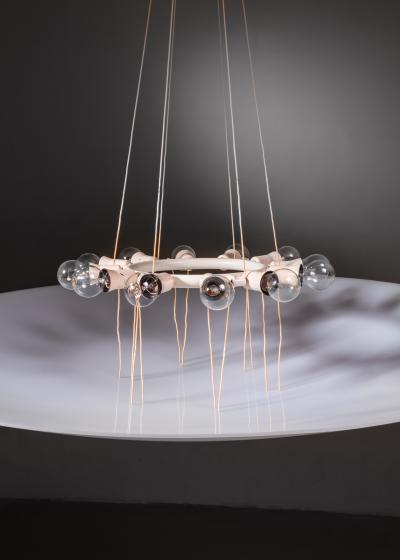 Hans Bergstr m Large Hans Bergstrom plexiglass ceiling lamp