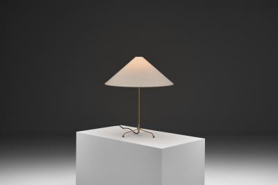 Hans Bergstr m Model A 6265 Brass Table Lamp by Hans Bergstr m Attr for ASEA Sweden 1950s
