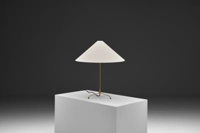 Hans Bergstr m Model A 6265 Brass Table Lamp by Hans Bergstr m Attr for ASEA Sweden 1950s