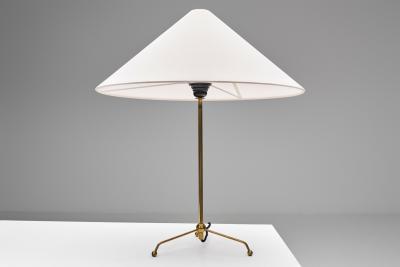 Hans Bergstr m Model A 6265 Brass Table Lamp by Hans Bergstr m Attr for ASEA Sweden 1950s
