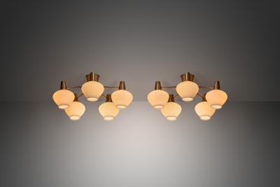 Hans Bergstr m Pair of Ceiling Lamps by Hans Bergstr m for Asea Sweden Mid 20th Century