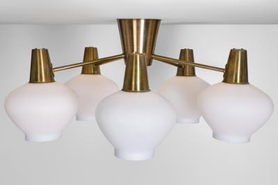 Hans Bergstr m Pair of Ceiling Lamps by Hans Bergstr m for Asea Sweden Mid 20th Century