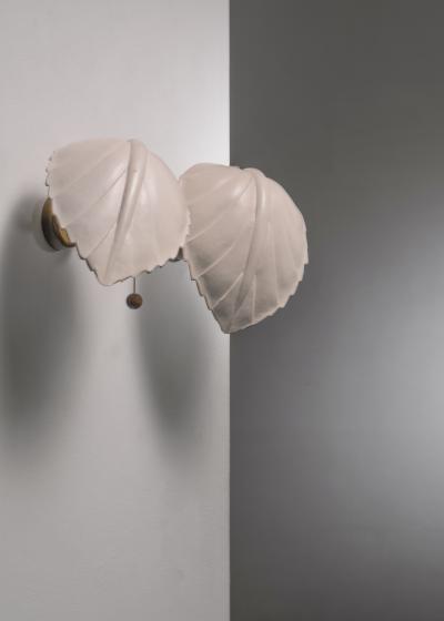 Hans Bergstr m Pair of Hans Bergstr m C443 wall lamps