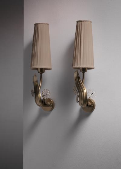 Hans Bergstr m Pair of Hans Bergstr m wall lamps