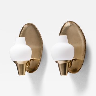 Hans Bergstr m Pair of Hans Bergstr m wall lamps for Atelj Lyktan