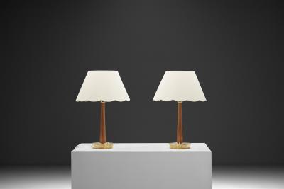 Hans Bergstr m Pair of Model E 1240 Table Lamps by Hans Bergstr m for ASEA Sweden 1940s