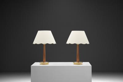 Hans Bergstr m Pair of Model E 1240 Table Lamps by Hans Bergstr m for ASEA Sweden 1940s