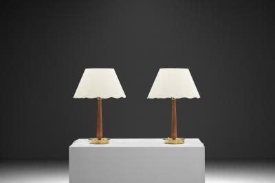Hans Bergstr m Pair of Model E 1240 Table Lamps by Hans Bergstr m for ASEA Sweden 1940s