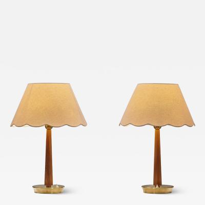 Hans Bergstr m Pair of Model E 1240 Table Lamps by Hans Bergstr m for ASEA Sweden 1940s