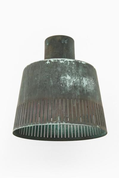 Hans Bergstr m Pair of Scandinavian Modern Wall Lamps in Copper by Hans Bergstr m 1940s