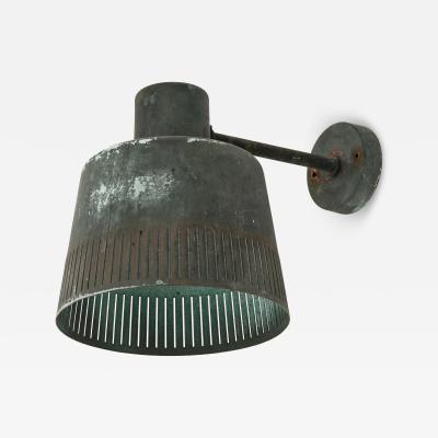 Hans Bergstr m Pair of Scandinavian Modern Wall Lamps in Copper by Hans Bergstr m 1940s